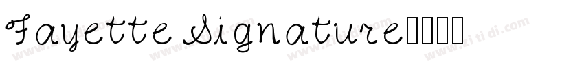 Fayette Signature字体转换
